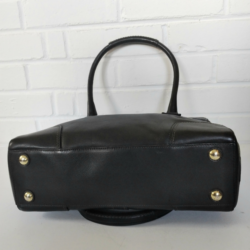 Coach black leather satchel style bag - Picture 5 of 9